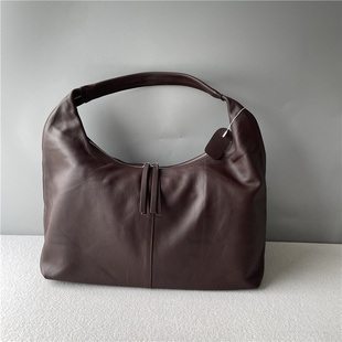 软皮真皮女包韩版 头层牛皮女士手提包简约休闲饺子包 通勤百搭时尚