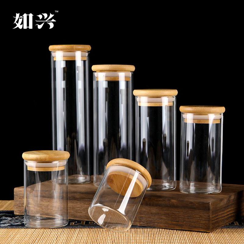 透明文玩收纳盒密封罐玻璃瓶沉香葫芦手链手串核桃展示盒珠盒子装