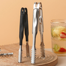 加厚不锈钢冰夹大号冰块冰粒夹子奶茶店专用小号水果夹商用食品夹