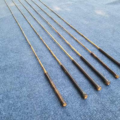 传统竹鱼竿纯手工箭竹微物鱼竿小物竿紫竹手柄溪流池塘迷你鱼竿