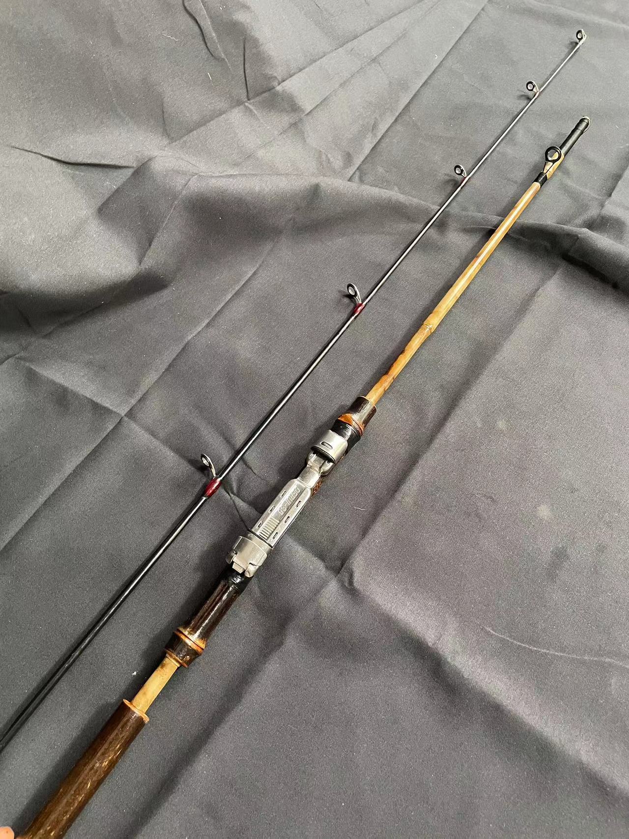 手工真竹子路亚鱼竿溪流马口路亚竹子竿紫竹箭竹结合高颜值路亚竿