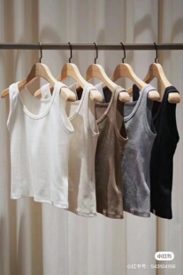 棉弹罗纹吊带背心 早春新款 现货 5色