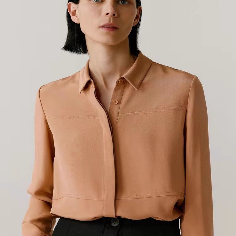 2色 现货 26MM弹力重绉真丝暗门襟衬衫+重绉迷笛半身裙,女装/女士精品,衬衫,淘宝优惠券,粉丝福利购,淘宝优惠卷