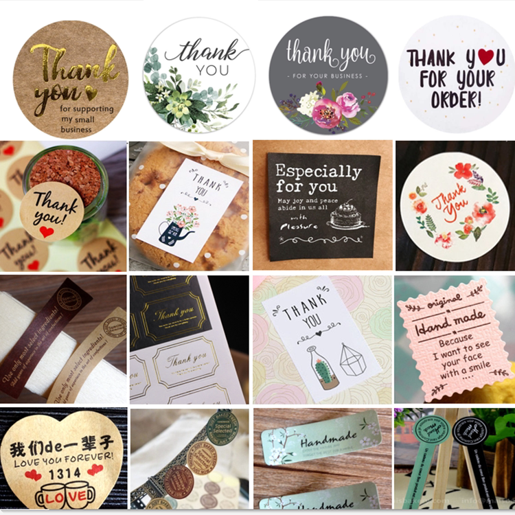 方形粉绿橘绿邮票布纹礼品礼盒装饰封口贴 不干胶贴 12枚