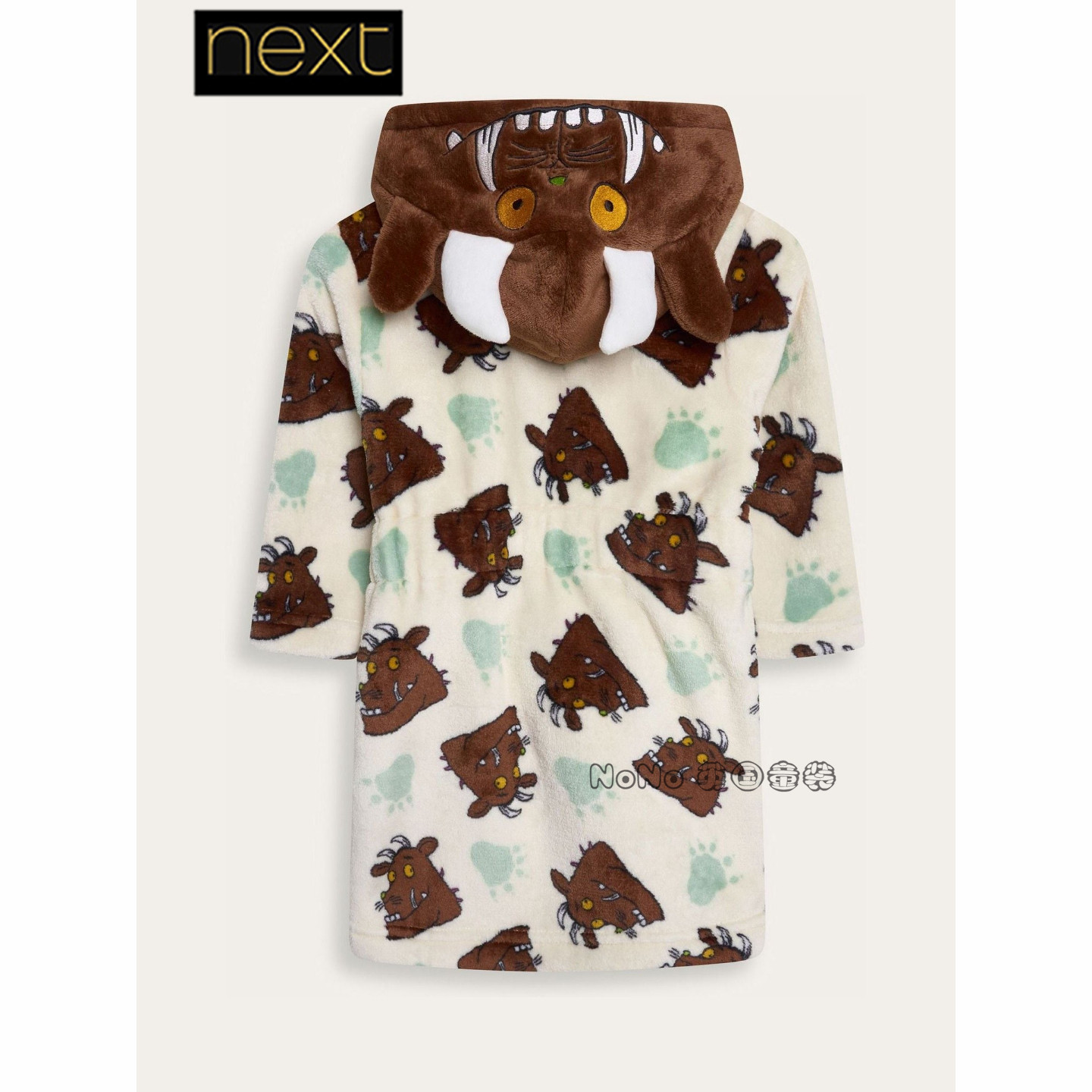 NEXT英国儿童咕噜牛Gruffalo抓绒睡袍浴袍家居服不掉毛502-810