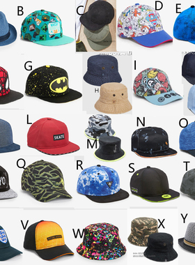 现货Next英国正品男童棒球帽渔夫帽网眼灰黑色黄蓝色鸭舌帽蝙蝠侠