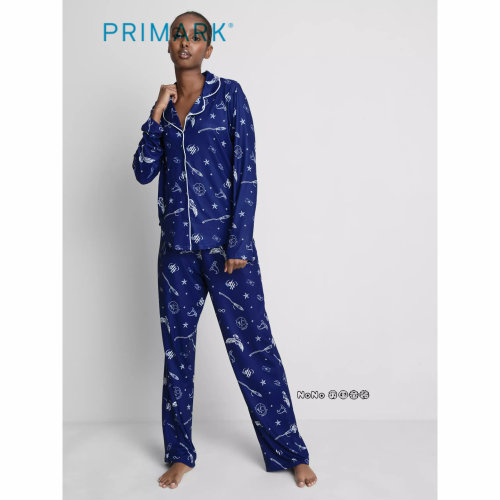 代购英国Primark女款成人大童蓝色哈利波特海德威家居服睡衣睡裤