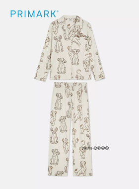 代购英国Primark女款成人大童狮子王开衫长袖家居服长睡衣裤暖绒