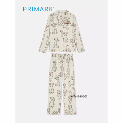 代购英国Primark女款成人大童狮子王开衫长袖家居服长睡衣裤暖绒
