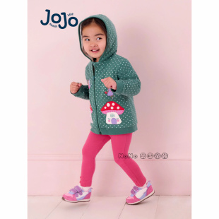 现货英国JoJo Maman Bebe儿童花仙子绿加厚毛运动外套卫衣B50-538