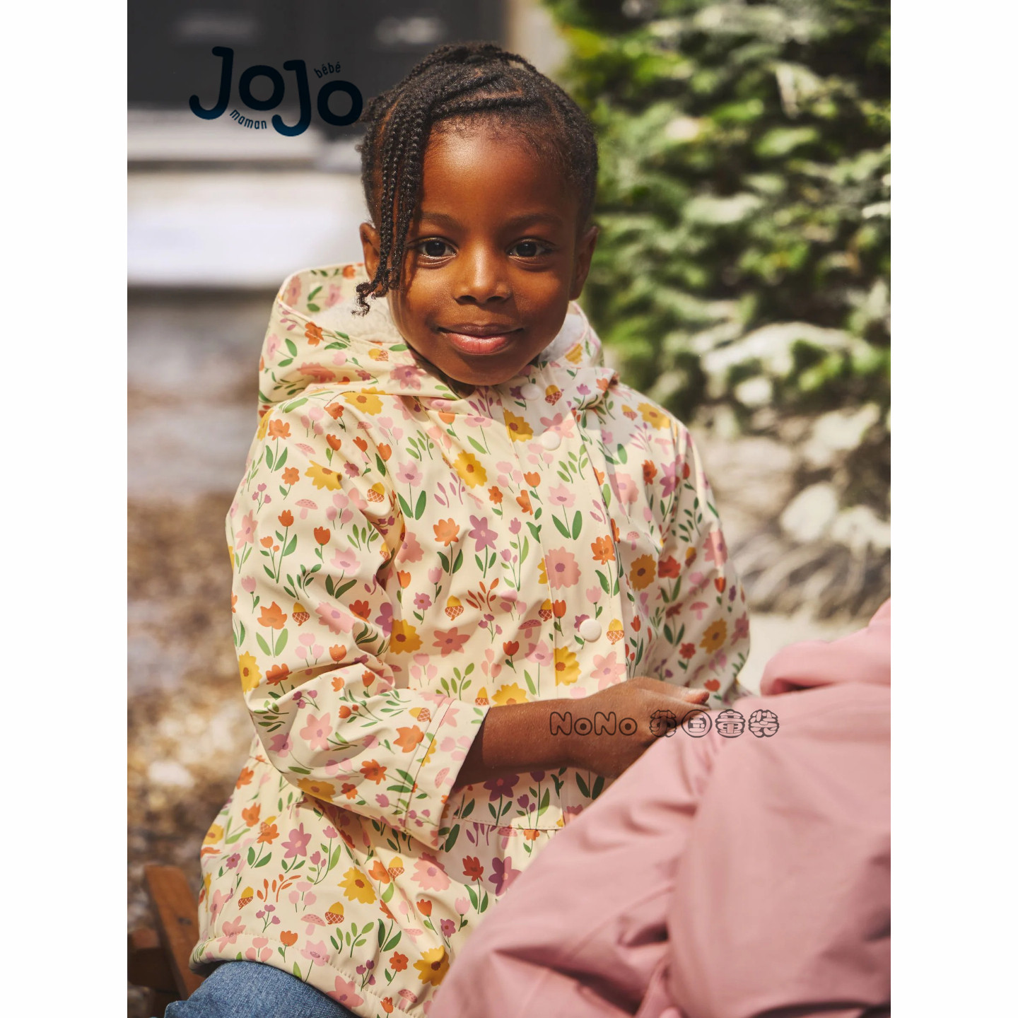 英国JoJo Maman Bebe女童黄色小碎花防雨雪棉服加厚外套Y65-255