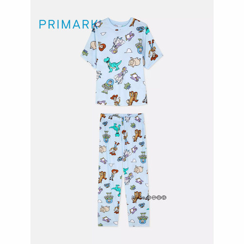 代购英国Primark女款成人大童玩具总动员短袖家居服长睡衣裤纯棉