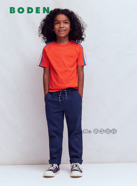 代购英国Mini Boden男童休闲藏青色长裤英伦弹力2-14岁新款B3211