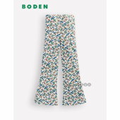 英国Mini 12岁G5818 松紧腰2 Boden女童白蓝色碎花喇叭裤 打底长裤