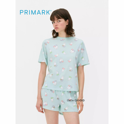 代购英国Primark女款成人大童米菲兔Miffy短袖家居服睡衣短裤纯棉