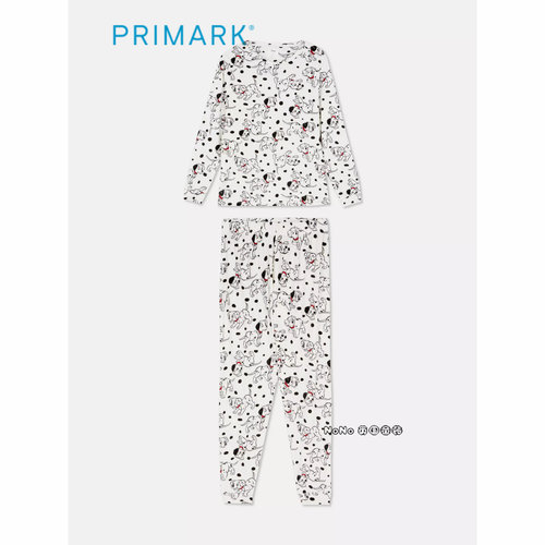 代购英国Primark女款成人大童斑点狗101长袖家居服睡衣裤绒新款