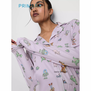 代购英国Primark女款成人大童紫色玩具总动员家居服睡衣长裤开衫
