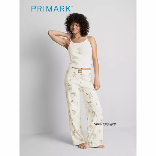 代购英国Primark女款成人大童小鹿斑比背心家居服睡衣长裤