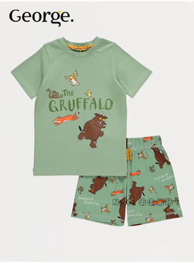 英国乔治George儿童咕噜牛Gruffalo短袖家居服睡衣裤全棉1390663