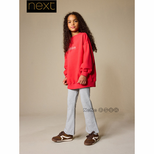 红色字母长款 16岁W89 卫衣裙喇叭裤 933 套装 英国Next女大童款