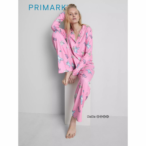 英国Primark女款成人大童迪士尼大眼仔怪兽长袖家居服长睡衣裤