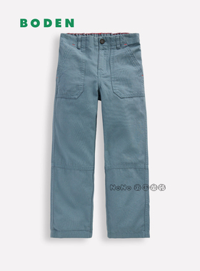 代购英国Mini Boden男童休闲蓝色长裤英伦全棉2-14岁新款B3176