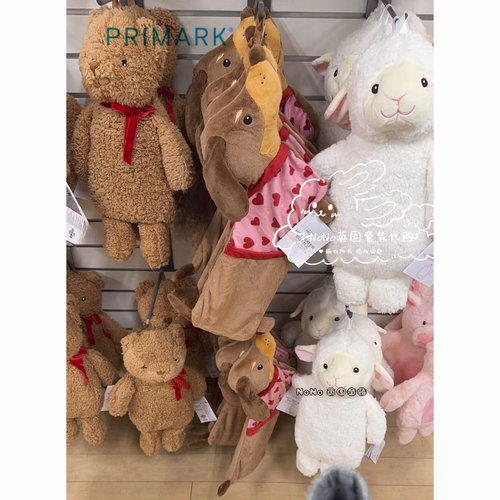 代购英国Primark毛绒家居热水袋冬季专供史迪仔维尼熊kitty小狗