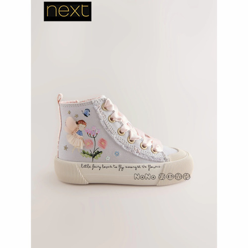 英国Next正品代购女童蝴蝶花仙子高帮休闲运动鞋新款G67-394