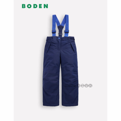 英国Mini Boden儿童深蓝色滑雪裤防水户外冲锋背带裤2-14岁B3105