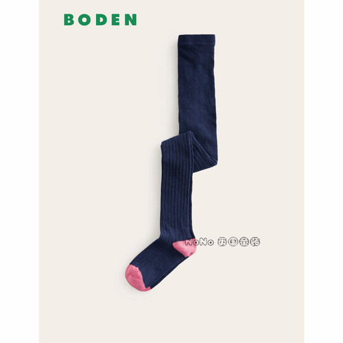英国Mini Boden女童藏青色连裤袜内搭打底裤弹力2-12岁新款C1755