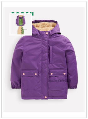 英国Mini BODEN女童紫绿色碎花外套马甲棉服加厚棉衣2-14岁G5556