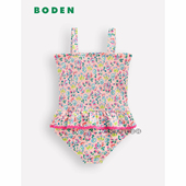 英国Mini BODEN粉色碎花爱心裙吊带连体泳衣温泉防晒2 10岁G5918