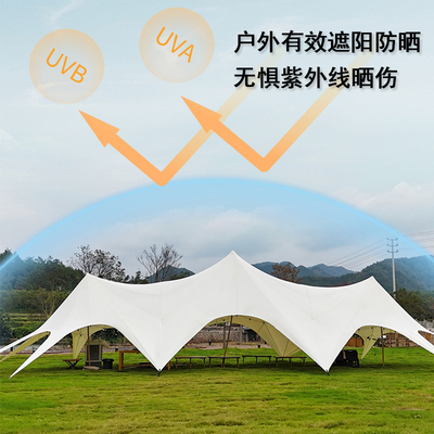 户外万重山天幕大型基地八爪鱼帐篷露营野营野餐营地防晒遮阳凉棚