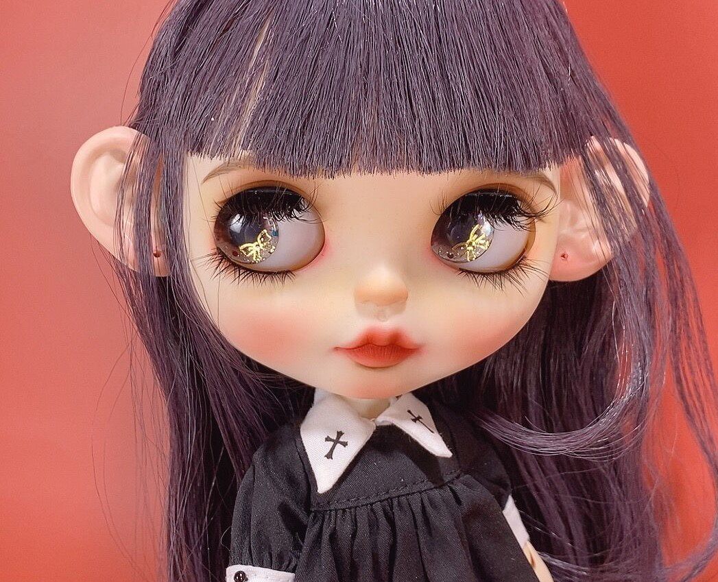 正改 定制妆容 淡真人风 手绘洛丽塔黑猫眼皮、后脑、体妆、定金