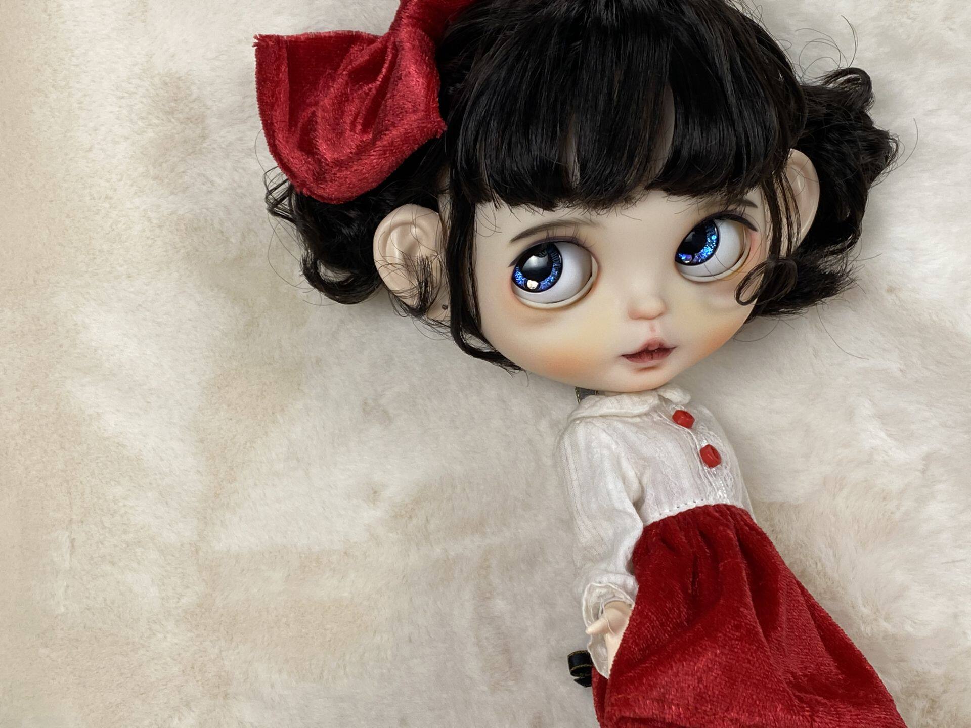 HobgobLin双小辫子小魔女泪沟手绘精致猫咪复古眼皮 订制定金
