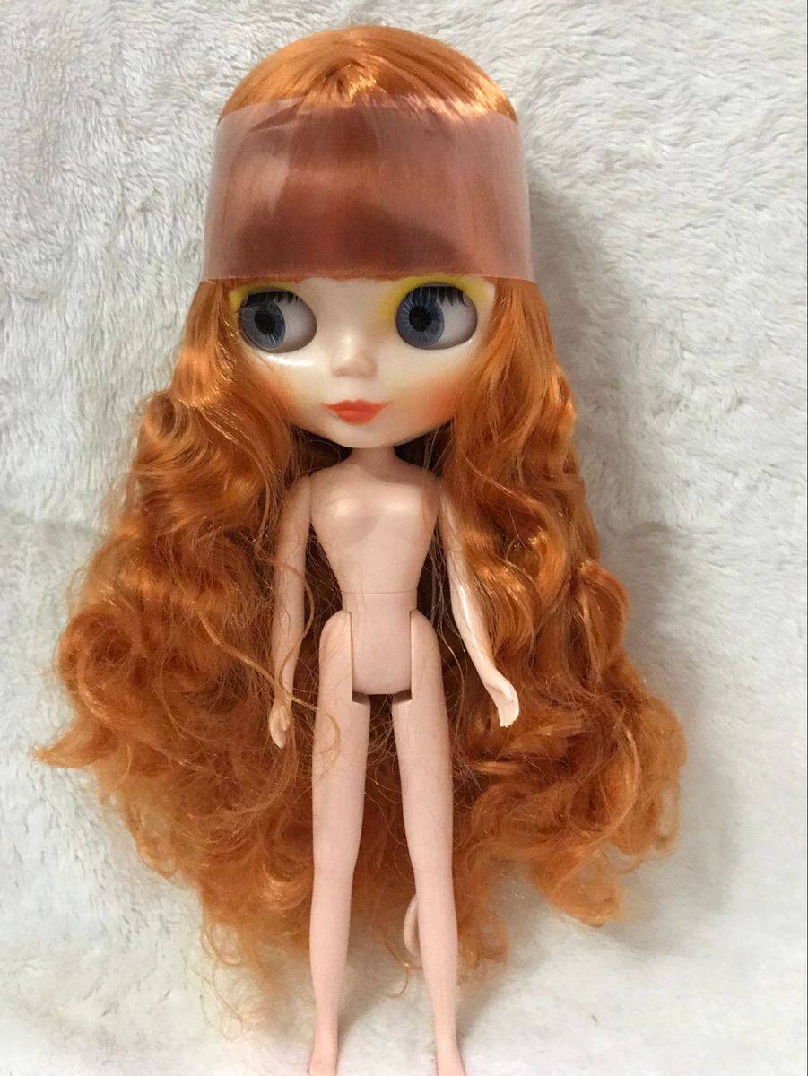 blythe小布裸娃白肌普肌黑肌 新手改娃改妆清仓 19关节橙色卷发