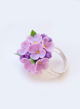 戒指俄罗斯原创手工伴娘丁香花