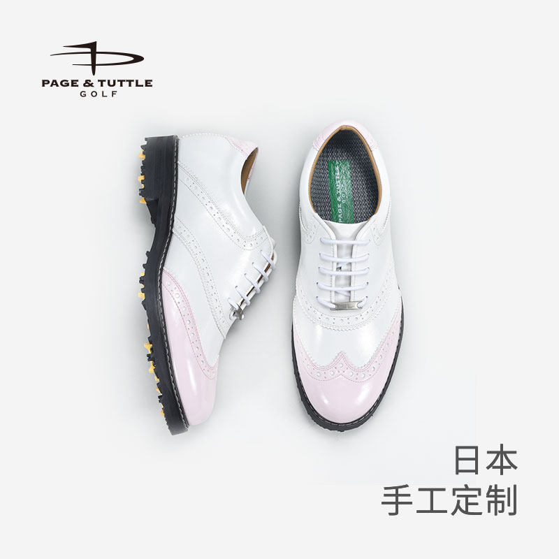 佩琦塔特高尔夫女鞋日本手工定制防水透气防滑鞋钉golf运动球鞋