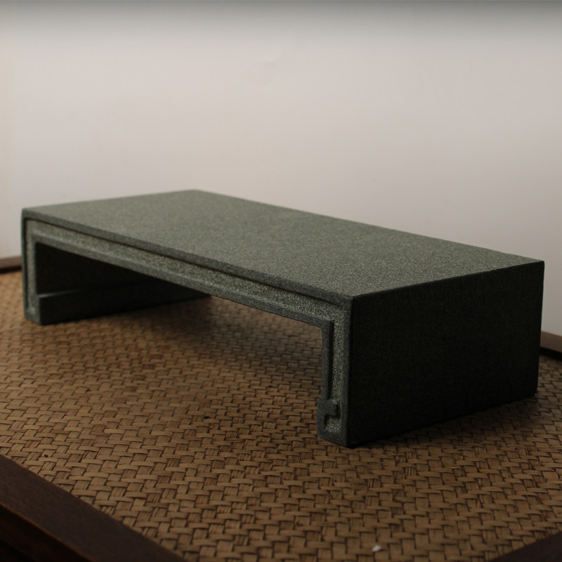 园艺石材雕刻复古石椅天然青石底座桌面盆景长架石头案台花卉底托