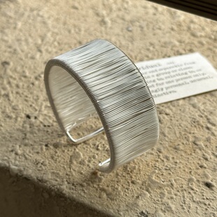 法国【设计师】CARLINE轻奢设计银手镯女简约高级感手环轻奢精致