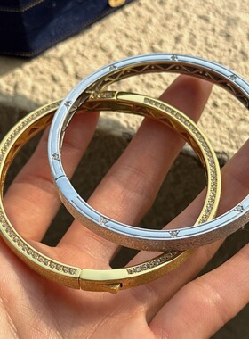 法国【设计师】CARLINE满天星手镯女轻奢拉丝复古小众设计感开口