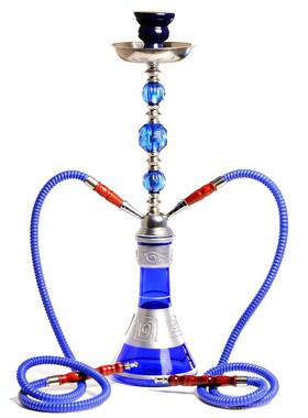 阿拉伯双管水烟套装玻璃水烟装饰壶外贸hookah shisha