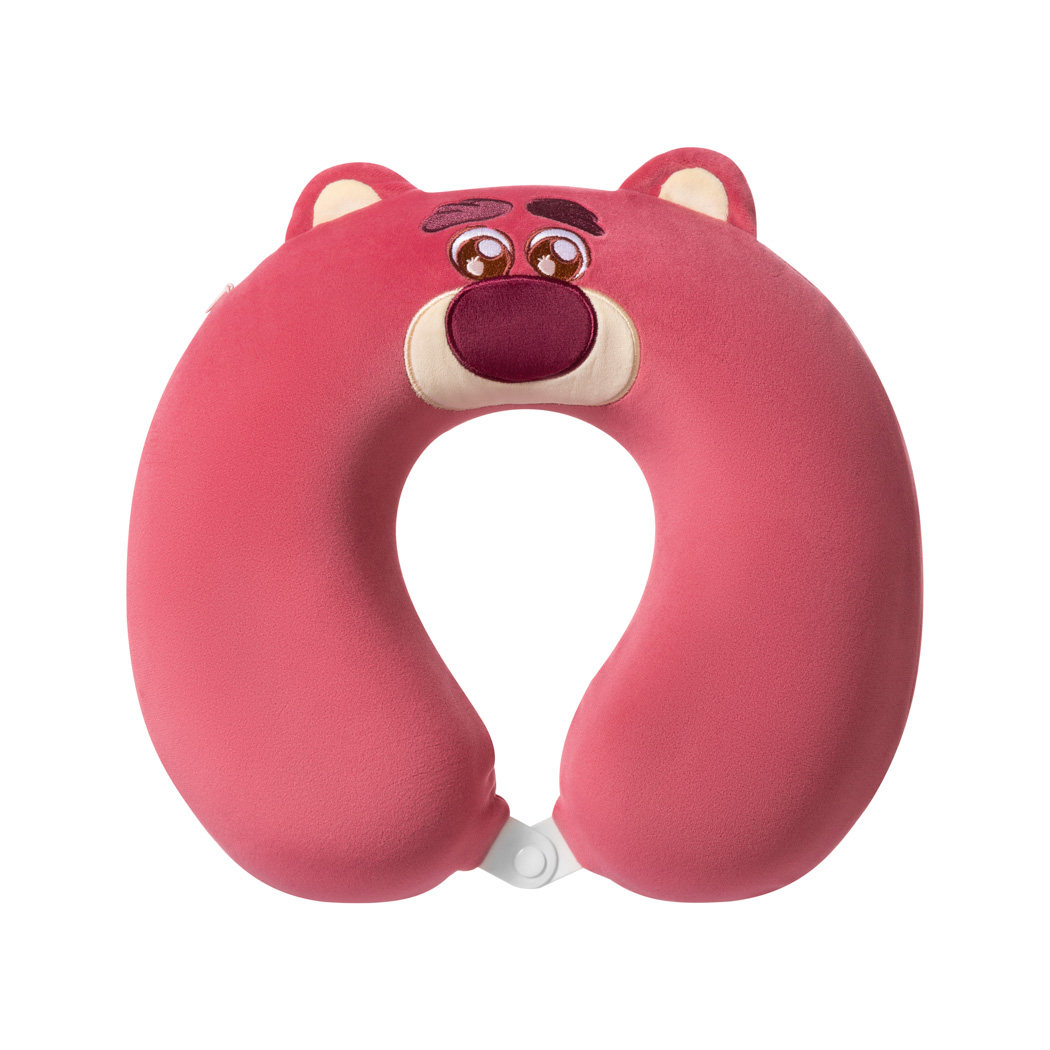 MINISO 딸기 곰 시리즈 새 버전 메모리 폼 U자형 베개 사무실 목 베개 자동차 및 비행기