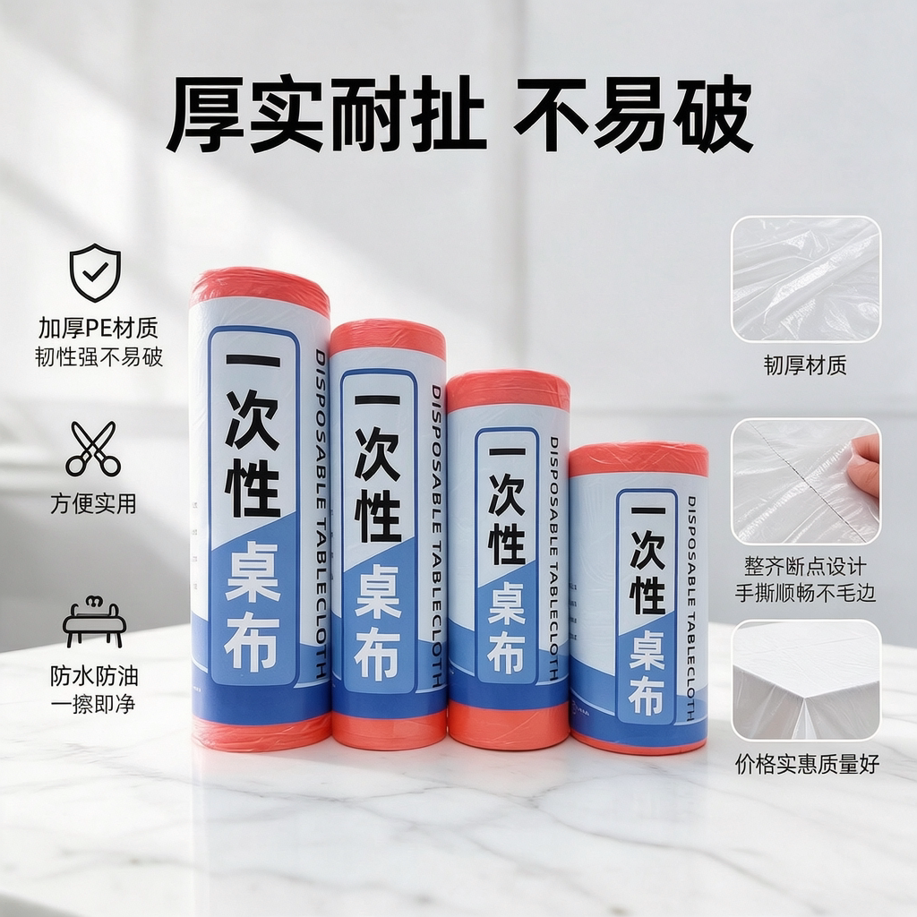 朵严加厚一次性桌布防水防油