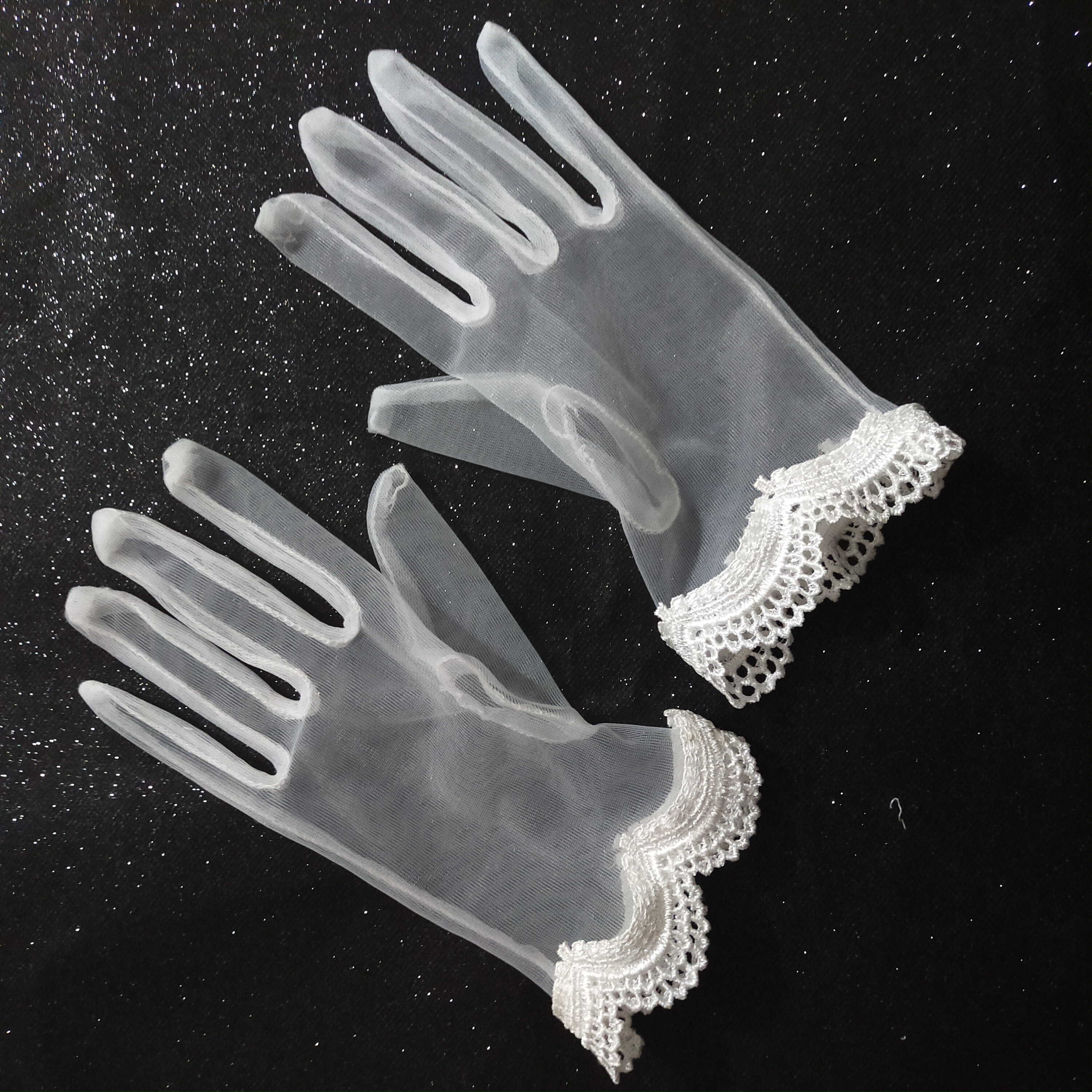 韩式新款婚礼配饰复古新娘纱手套