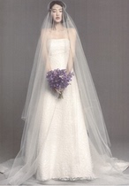 Three meter long new simple fresh plain yarn nude yarn bride wedding accessories photo studio super soft yarn