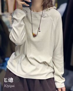 ED，3615#套头连帽长袖卫衣T恤女早秋冬款宽松显瘦洋气上衣打底衫