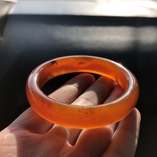 天然岫玉辽阳花玉精品红糖手镯飘红草花51口径越戴越红保真包邮