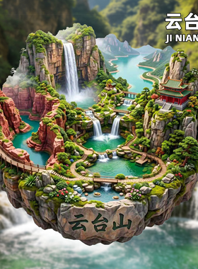 云台山金属冰箱贴旅游纪念品