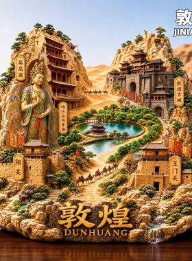 敦煌文创金属冰箱贴旅游纪念品